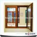 high quality double glass wood decorative casement window